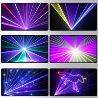 Projecteur d'animation 3D RVB 5W pleine couleur, lumière laser DJ disco, lumière laser sans fil DMX pour boîte de nuit, événement, scène, fête