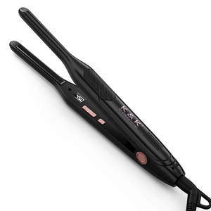 Plancha de Pelo Eléctrica de Cerámica Personalizada con Pantalla LCD de Temperatura, Plancha de Pelo Tipo Lápiz, Delgada, Pequeña, para Cabello Corto - Product Image 1