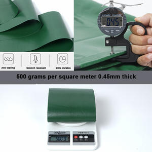 Bâche verte imperméable multi-usages 500 g/m² pour abri <span class=keywords><strong>d</strong></span>'urgence contre la pluie, couverture extérieure - Product Image 4