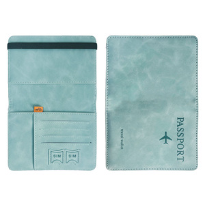 Funda para Pasaporte RFID, Tarjetero de Cuero PU, Estuche para Pasaporte, Artículos Esenciales de Viaje para Mujeres, Hombres y Familias en Vacaciones - Product Image 3