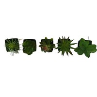 Nouvelles mini-plantes succulentes artificielles dans des pots carrés blancs, fausses plantes vertes pour la décoration de la maison, des mariages et des bureaux