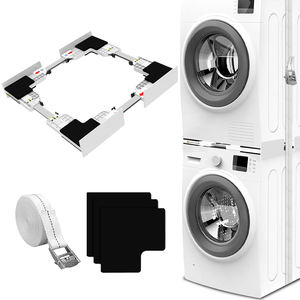 Kit de superposition de lave-linge et de sèche-linge de haute qualité, étagère de superposition de lave-linge et de sèche-linge, cadre de connexion avec sangle à cliquet - Product Image 1