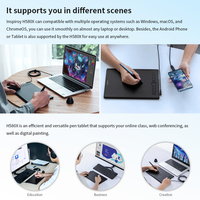 Huion H580X 8*5 Inci Desain Ramping dan Modis Tablet Gambar Digital Interaktif dengan Pena untuk Menulis dan Menggambar