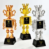 Logo personnalisé gratuit Nouveau trophée Robot Personnalisation Créatif Haut de gamme Compétition Entreprise Coupe Personnel exceptionnel