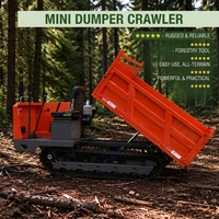 Mini-dumper sur chenilles hydrostatique pour la construction, mini-chargeuse sur chenilles, élévateur à béton, mini-benne à chenilles en caoutchouc