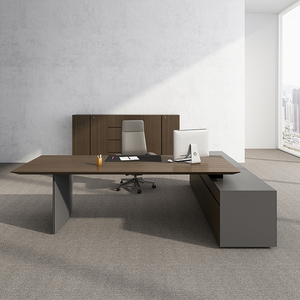 Escritorio Ejecutivo de Oficina Moderno, Diseño de Lujo, Madera Maciza con <span class=keywords><strong>Chapa</strong></span> de MDF Pintada - Product Image 2