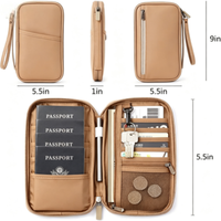 Cartera de Viaje con Bloqueo RFID, Impermeable, Anti-robo, Organizador de Documentos Familiares, Porta Tarjetas Portátil