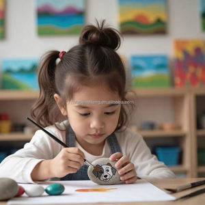 Набор для поделок из акриловых камней с кисточками и узорами - Product Image 5