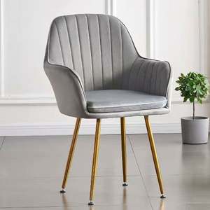 Cheap Nordic <b>Velvet</b> Fabric Modern Luxury Design Furniture Living <b>Room</b> <b>Chairs</b> Upholstered <b>Dining</b> <b>Chair</b> With Metal Leg Gold - Product Image 5