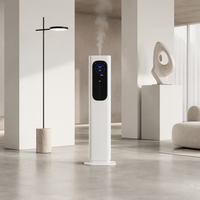 Humidificateur à ultrasons sur pied 10L à brume froide avec double affichage numérique, diffuseur d'arômes et vaporisateur pour hôtels et usage commercial