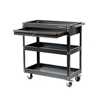 Armoire à outils multifonctionnelle en acier robuste à trois niveaux avec tiroirs pour pièces détachées, chariot à outils pour atelier de réparation automobile