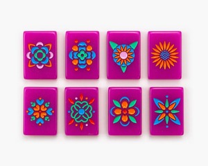 Purple Acrylic American <b>Mahjong</b> Tiles <b>Set</b> 160pcs Custom Color Durable Portable Foldable Game Pieces for Family Play - Product Image 1