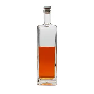 批发空伏特加葡萄酒玻璃瓶制造商中国工厂生产杜松子酒龙舌兰酒瓶