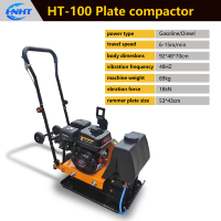 Compacteur à plaques portatif HT100 à essence, moteur Loncin/Honda, pour le compactage de l'asphalte et des sols