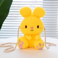Sac à bandoulière personnalisé en peluche lapin Kawaii de haute qualité avec chaîne, en coton PP, cadeaux pour enfants et amis