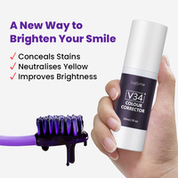 Dentifrice correcteur de couleur V34 Dentifrice Gel pour les dents brillantes Fabricant de dentifrice frais à l'haleine