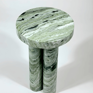 Tavolino rotondo in marmo Shangri <span class=keywords><strong>La</strong></span> verde norvegese con Design moderno tavolino sottile in marmo - Product Image 2