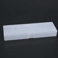 Boîte à crayons rectangulaire transparente, imprimée, personnalisée, en plastique transparent, emballage économique, boîte en plastique pour les écoles et les bureaux