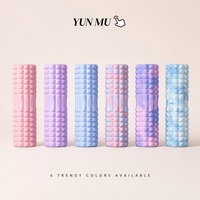 Rouleau de massage en mousse EVA texturée pour yoga et Pilates, écologique, souple et ferme, pour le dos, les cuisses, la relaxation myofasciale, portable, 3 tailles, 6 couleurs