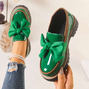 Zapatos de <span class=keywords><strong>Mujer</strong></span> Nuevos, Estilo Mocasín con Suela Gruesa y Bloques de <span class=keywords><strong>Color</strong></span> Versátiles, Zapatos de Cuero Pequeños de Estilo Británico, Venta Caliente de Fábrica 918-25 - Product Image 4