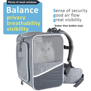 Mochila para mascotas para gatos medianos y perros pequeños, mochila de viaje portátil transpirable para gatos y perros con diseño ergonómico - Product Image 6
