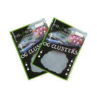 Sacs d'emballage pour appâts de pêche en plastique transparent refermable de qualité alimentaire avec impression en gravure personnalisée, fermeture éclair, 3 côtés scellés, avec fenêtre