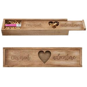 New Arrival Custom Baby Test Laser Engraved Wooden Pregnancy Announcement <b>Box</b> for Holiday Home Decor - Product Image 1