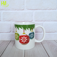 Tasses à café en céramique de haute qualité pour Noël, mugs en grès à motif floral