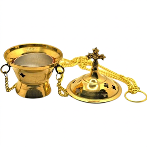 Brûleur d'encens multifonctionnel en laiton très demandé, diffuseur d'aromathérapie suspendu, pour la méditation, durable, écologique, présentoir de table - Product Image 1