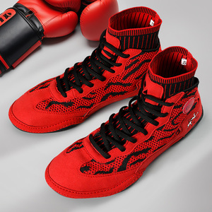 Calzado Deportivo Coexistence Quality para Hombre: Zapatos de Boxeo Negros, Botas de Lucha Rojas, Zapatos de Gimnasio Azules con Parte Superior de Malla y Suela de Goma - Product Image 1