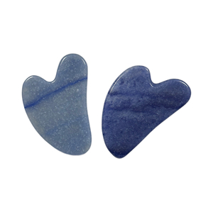 Anti Puffiness Face lifting <b>Jade</b> Massage tool Blue Aventurine Face Guasha - Product Image 2
