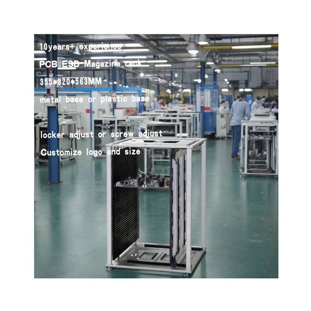 ES15103 металлическая пластиковая печатная плата Антистатическая ESD MagazineRack SMT стойка для журналов для pcb ESD стойка для журналов