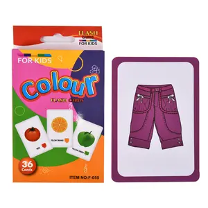 Venta al por mayor tarjetas de memoria flash de forma de color-Rompecabezas educativo para niños, juguete educativo para aprendizaje de la primera infancia, con forma de fruta de animal, escritura interesante en inglés