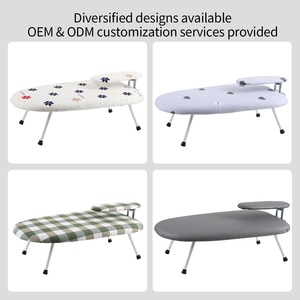 Planche à <span class=keywords><strong>repasser</strong></span> portable de <span class=keywords><strong>table</strong></span> avec support pour manches, base en PP, housse rembourrée en coton, résistante à la chaleur, pieds pliables, idéale pour les petits espaces de buanderie - Product Image 4