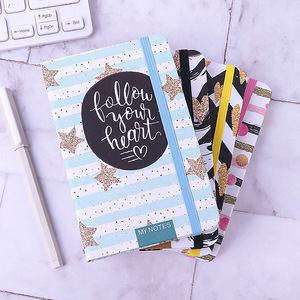 Cuaderno forrado de rejilla de tamaño B5 al por mayor Corazón de estrella dorada hecho en Shanghái PP papelería regalo costura estudiante diario cuaderno chino - Product Image 1