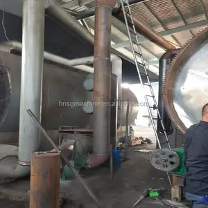 Ce sertifikalı 15-50tons tam otomatik plastik piroliz tesisi sürekli atık lastik Pyrolysis sistemi