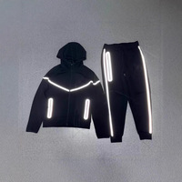 26 Nouveaux Manteaux à Capuche Sportifs Zippés Réfléchissants pour l'Automne, avec Logo, 100% Fibre de Bambou, Color Block, Respirants, pour l'Entraînement