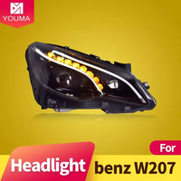 Faros Delanteros para Mercedes-Benz Clase E W207 2010-2017, Faros LED con Proyector, Luces de Circulación Diurna, Accesorios para Auto