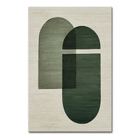 Peinture Murale Nature Morte Vert Beige Faite à la Main, Peinture Abstraite Texturée, Toile Minimaliste Moderne, 100% Peinte à la Main, Cadeau