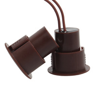 Capteur de contact magnétique encastré de 3/4 po pour portes et fenêtres à cadre en acier, fabriqué en ABS durable