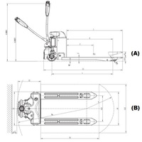 Chariot élévateur à palettes à batterie fabriqué en Chine, batteries au plomb-acide, chariot élévateur à palettes avec poignée de commande intégrée, chariot élévateur à palettes entièrement électrique