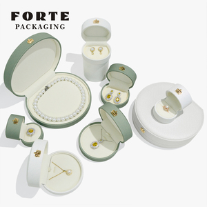 Forte Packaging - Caja de Joyería Semicircular de Nuevo Diseño, Caja de Joyería de Cuero de Lujo, Cajas de Anillos Personalizadas, Caja de Embalaje para Joyería - Product Image 2