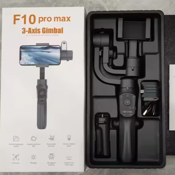 F10PRO Max Three-Axis Handheld Stabilizer Anti-Shake Handheld Pan-Tilt Face Tracking Vlog Shooting Wonder Device Three-Axis