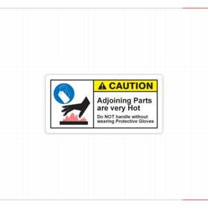 Factory Caution Hot Surface Label Set Sharp Rotating Saw Blade Cut Hazard Safety Signs Wear Protective Gloves - Product Image 4