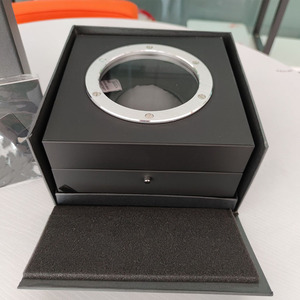 Custom Logo Gift Display Flip Watches <b>Boxes</b> Packaging Storage Luxury <b>Black</b> Square Durable Watch Box - Product Image 6