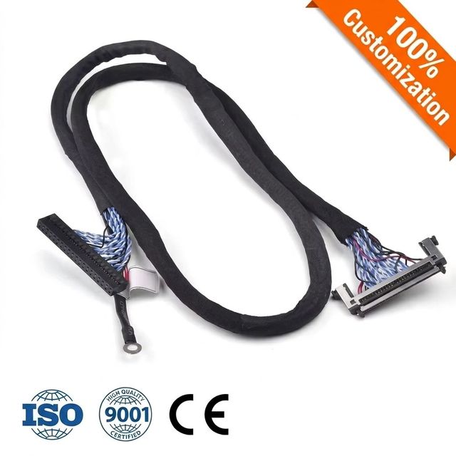 Factory Wholesale Custom Lvds Cable 20 30 40 50 51 60 Pin Connector for Lcd Led Laptop Panel Display Viewing Screen