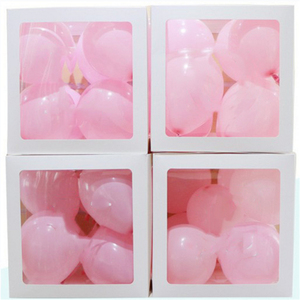 Rigida pieghevole in lamina d'oro palloncino scatola di carta trasparente finestra vantaggio UV campione gratuito di favore trasparente Baby Shower Shipping - Product Image 3