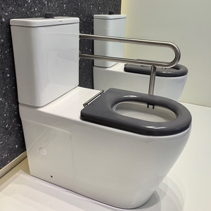 Inodoro de desactivación sin montura de artículos <span class=keywords><strong>sanitarios</strong></span> CE de marca de agua de alta calidad 80Omm de largo 440mm de alto inodoro de dos piezas <span class=keywords><strong>para</strong></span> <span class=keywords><strong>discapacitados</strong></span> - Product Image 3