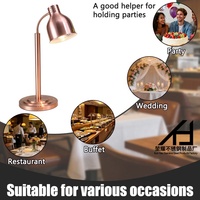 Lampe chauffante de luxe pour hôtels et restaurants, support de lampe chauffante à tête unique, or rose, pour table, chauffe-plats, pizza et barbecue