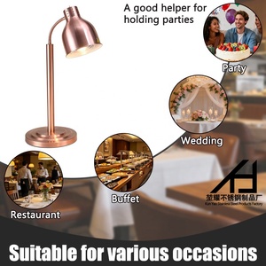 Lampada Riscaldante di Lusso per Ristoranti e Hotel, Lampada da Tavolo Monolampada Oro Rosa, Scaldavivande, Lampada per Pizza e Barbecue - Product Image 5